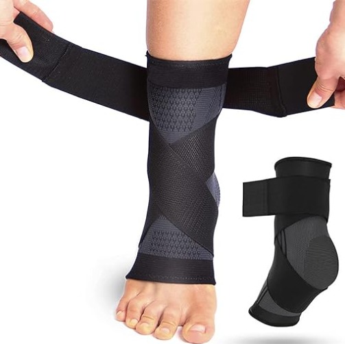 Rodillera de soporte + tobillera bandas